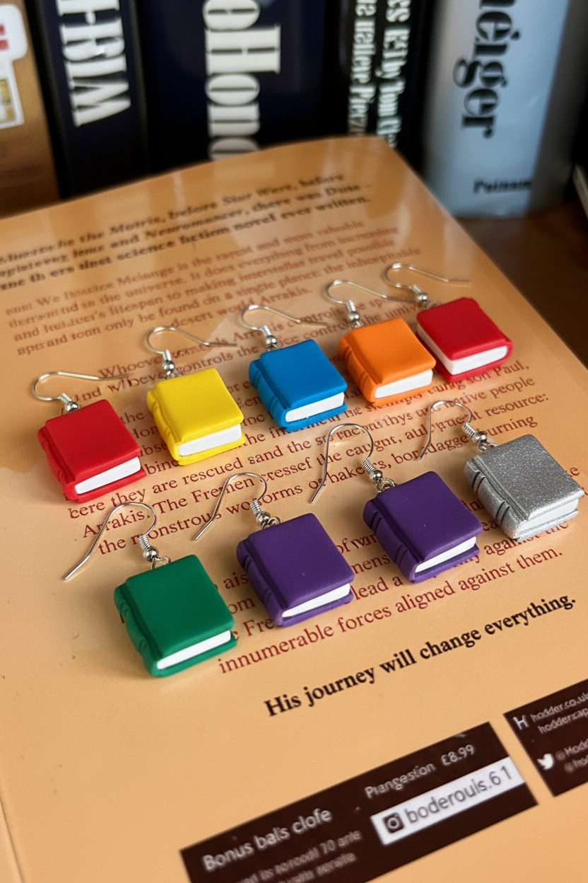 Book Earrings