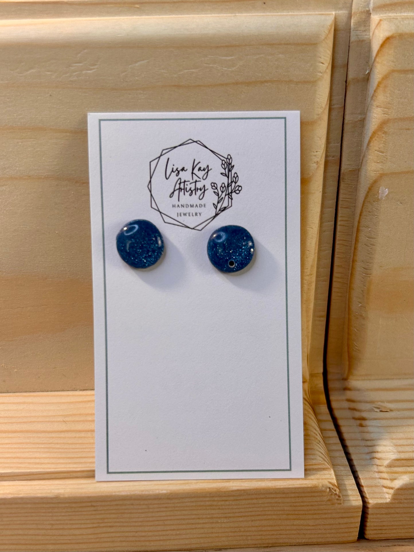Northern Lights Steel Blue small round studs