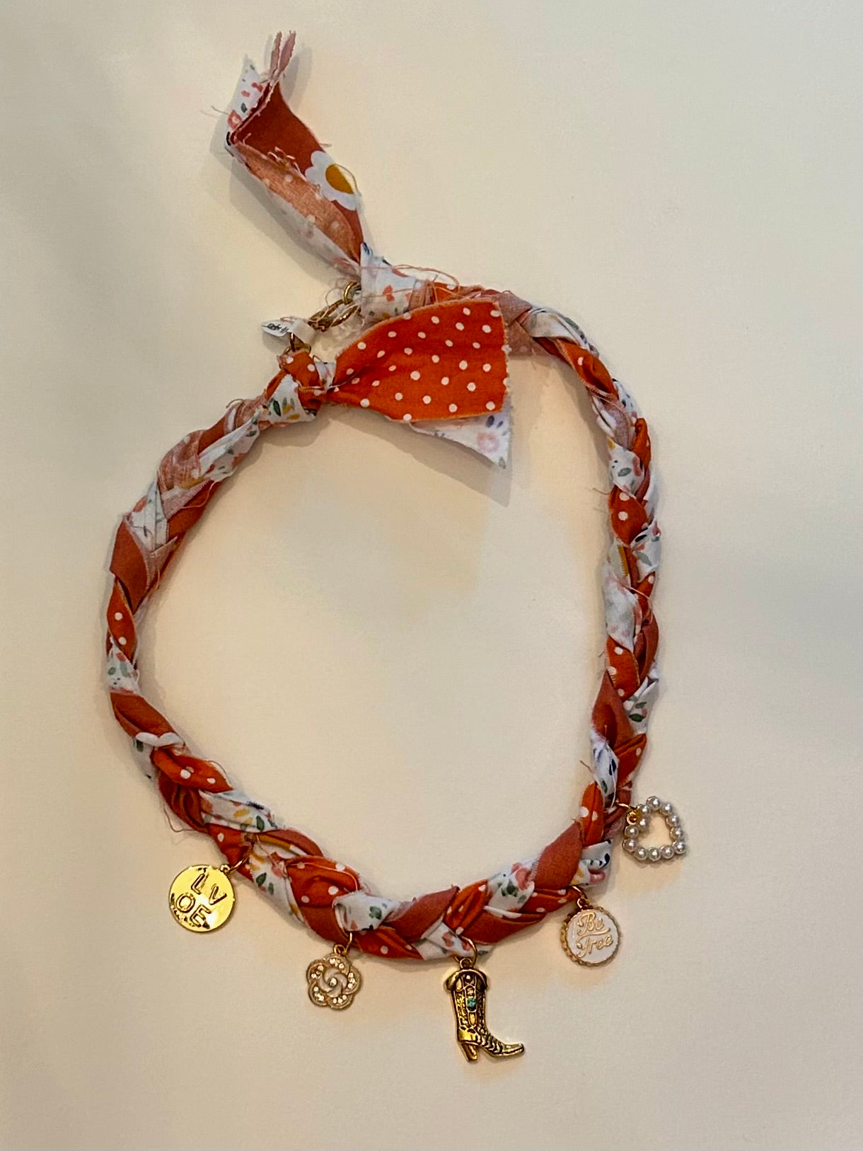 Braided Bandana Charm Necklaces