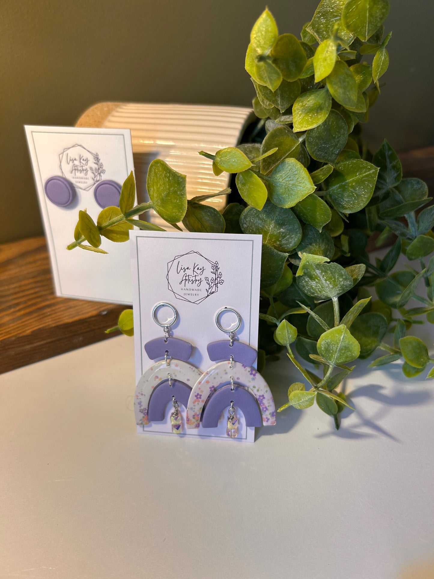 Purple Rainbows Dangles or Studs