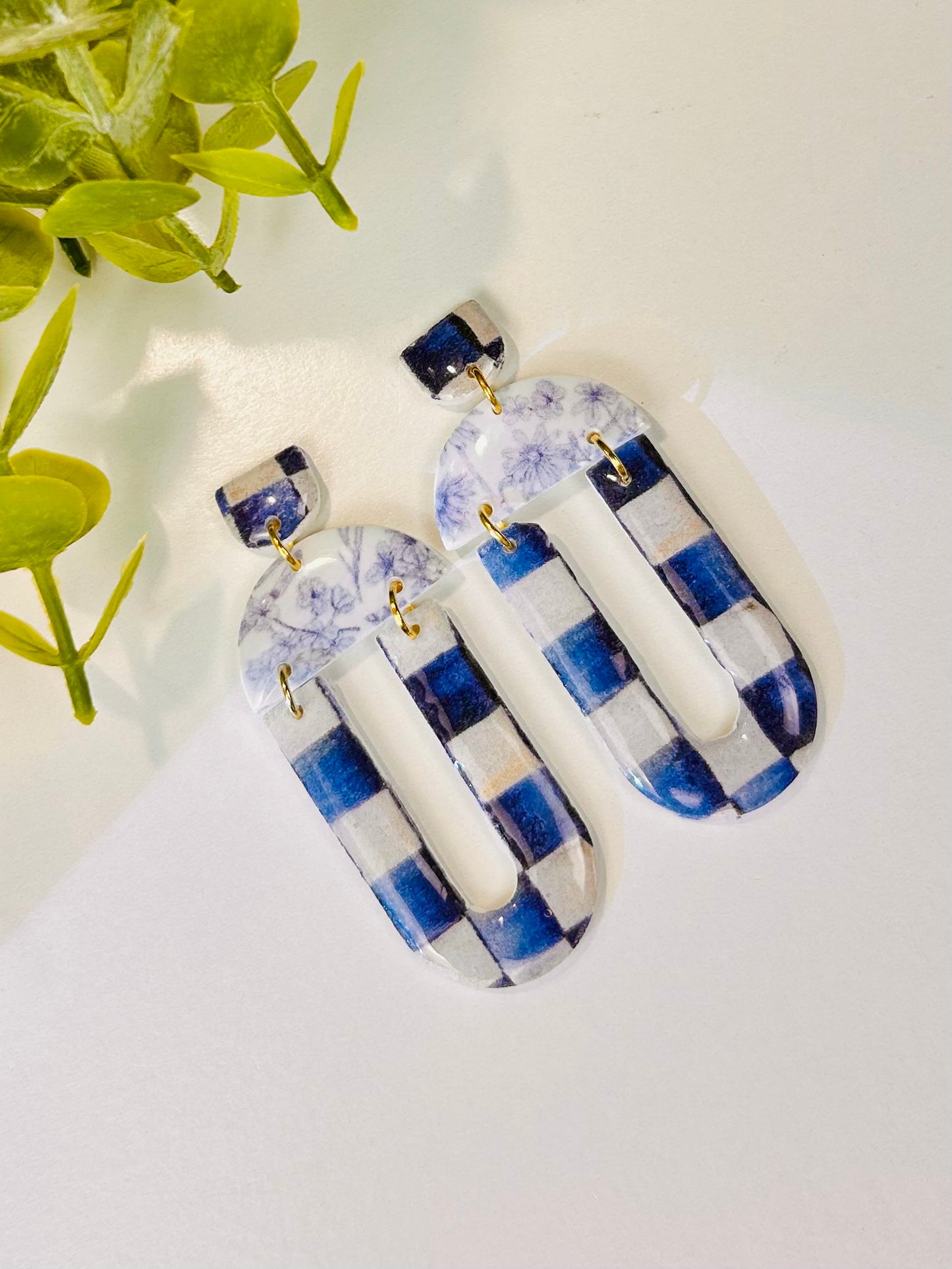 Checker Arch Dangle Blue