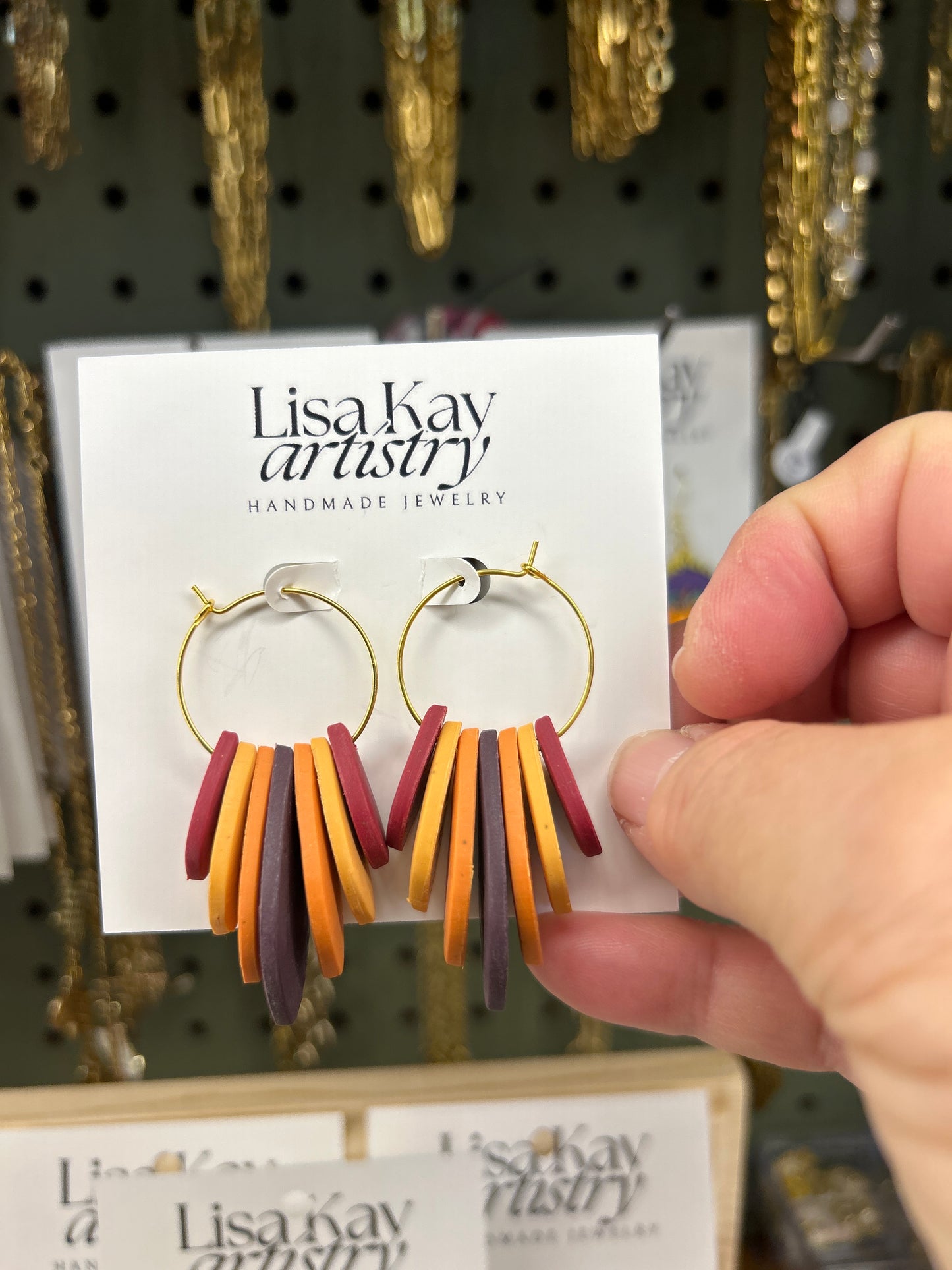 Multicolor Fall Hoops