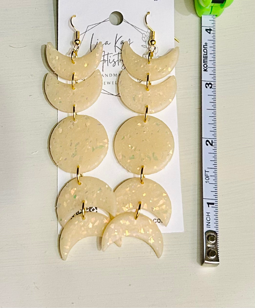 Moon Phase 5 Piece Opal Dangle