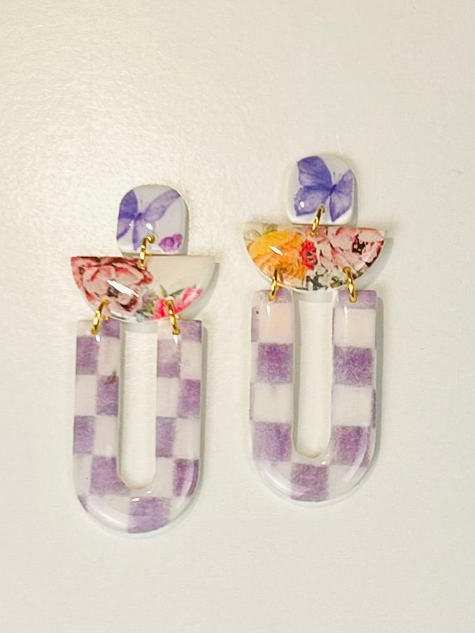 Checker Arch Dangle Purple