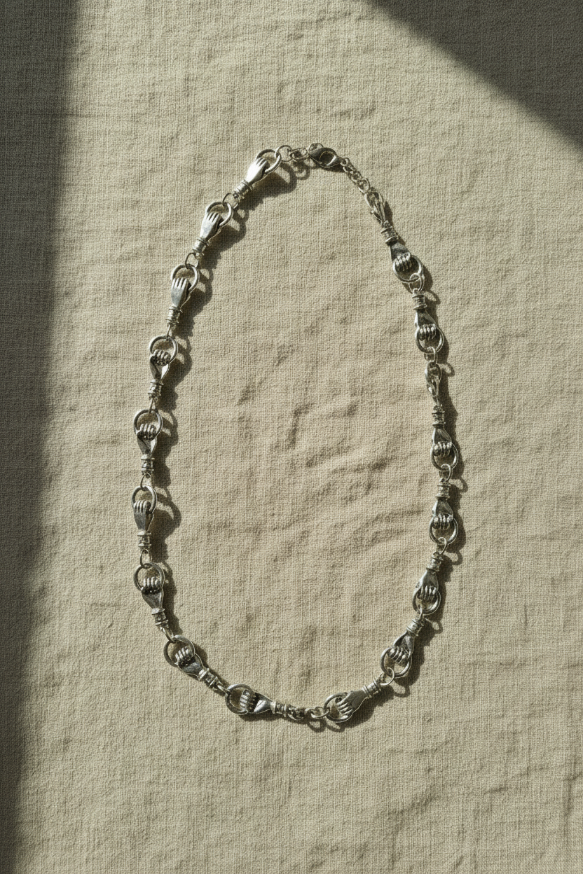 Linked hands Chain Necklace
