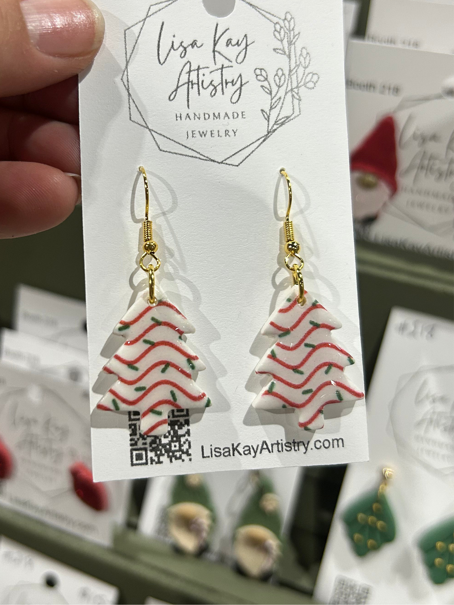 Christmas Snack Cake Inspired Studs & Dangles