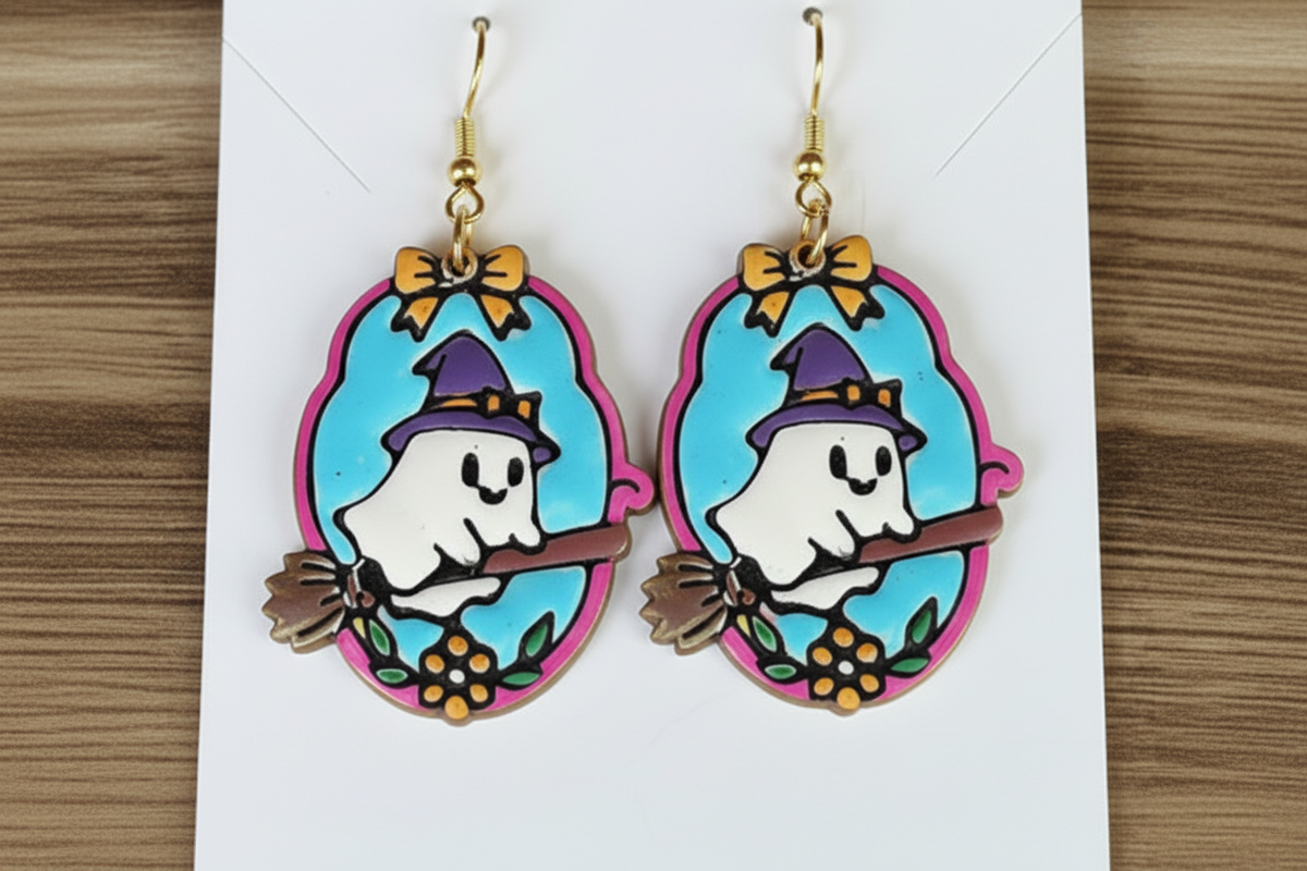 Dopamine Specter Cameo Dangle Earrings