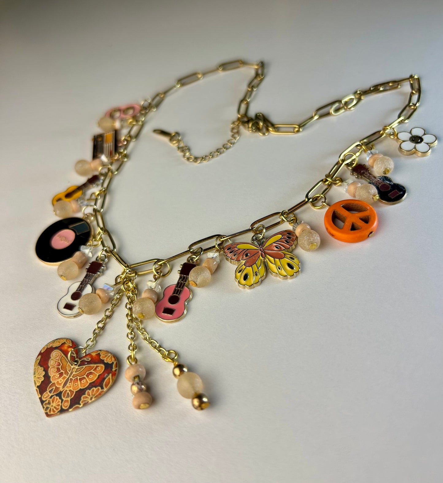 70s Style Charm Necklace
