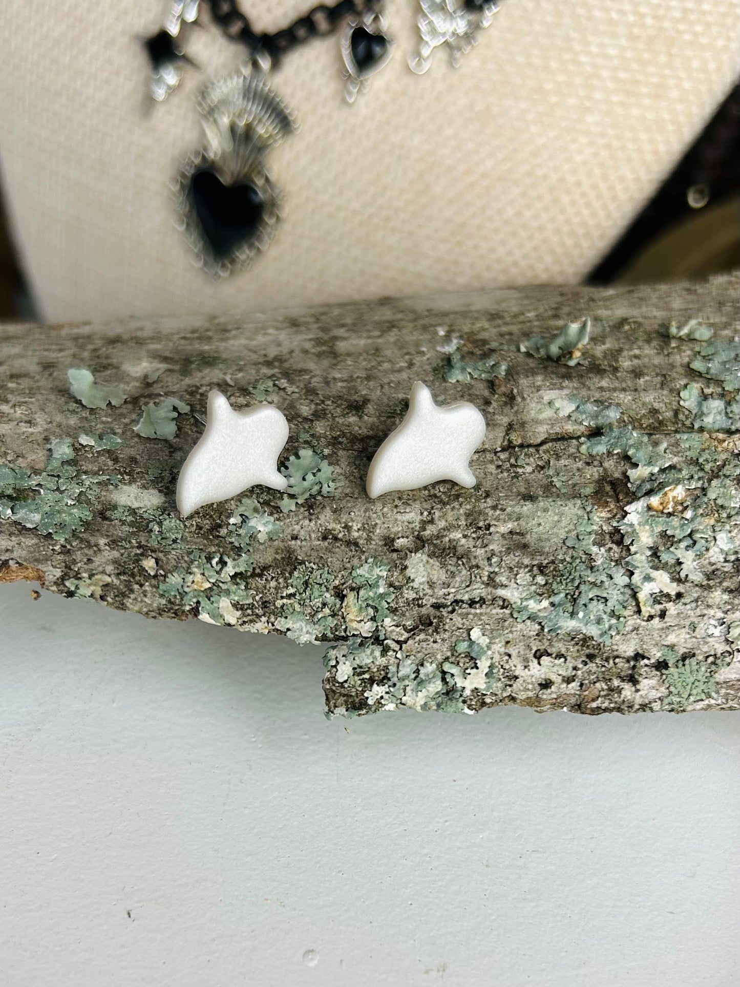 Tiny Ghost Stud Earrings