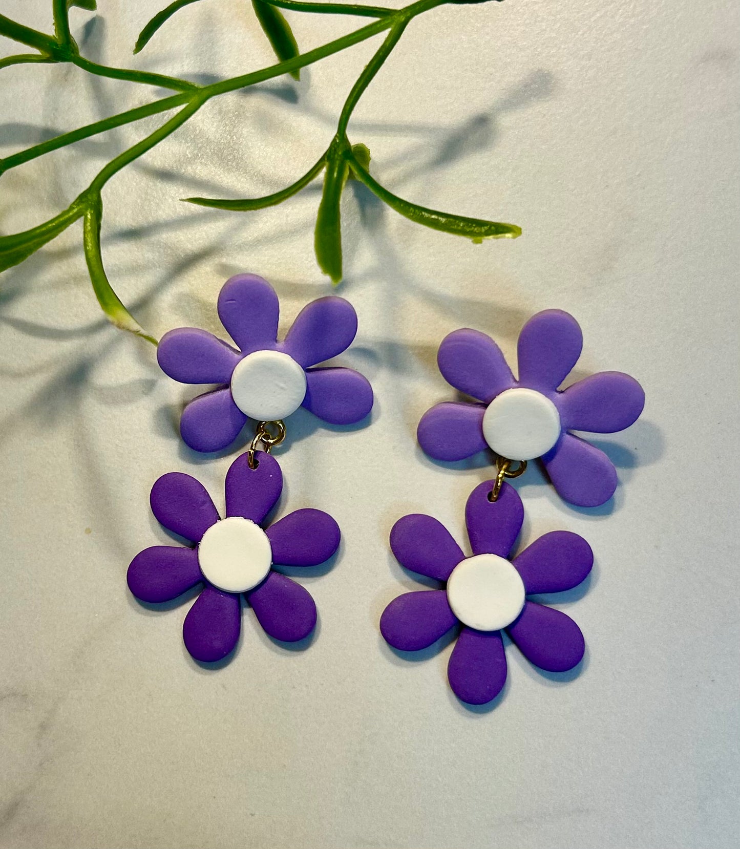 Double Daisy Dangles