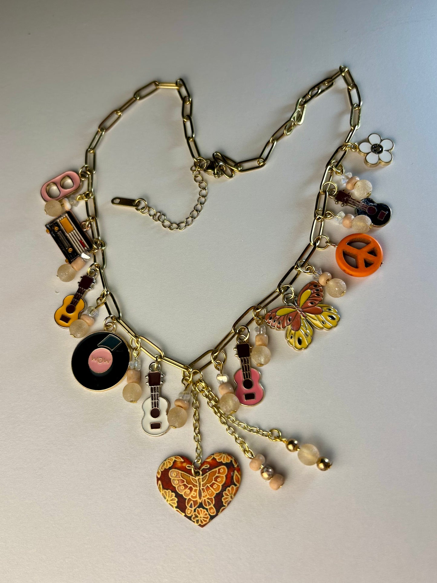 70s Style Charm Necklace
