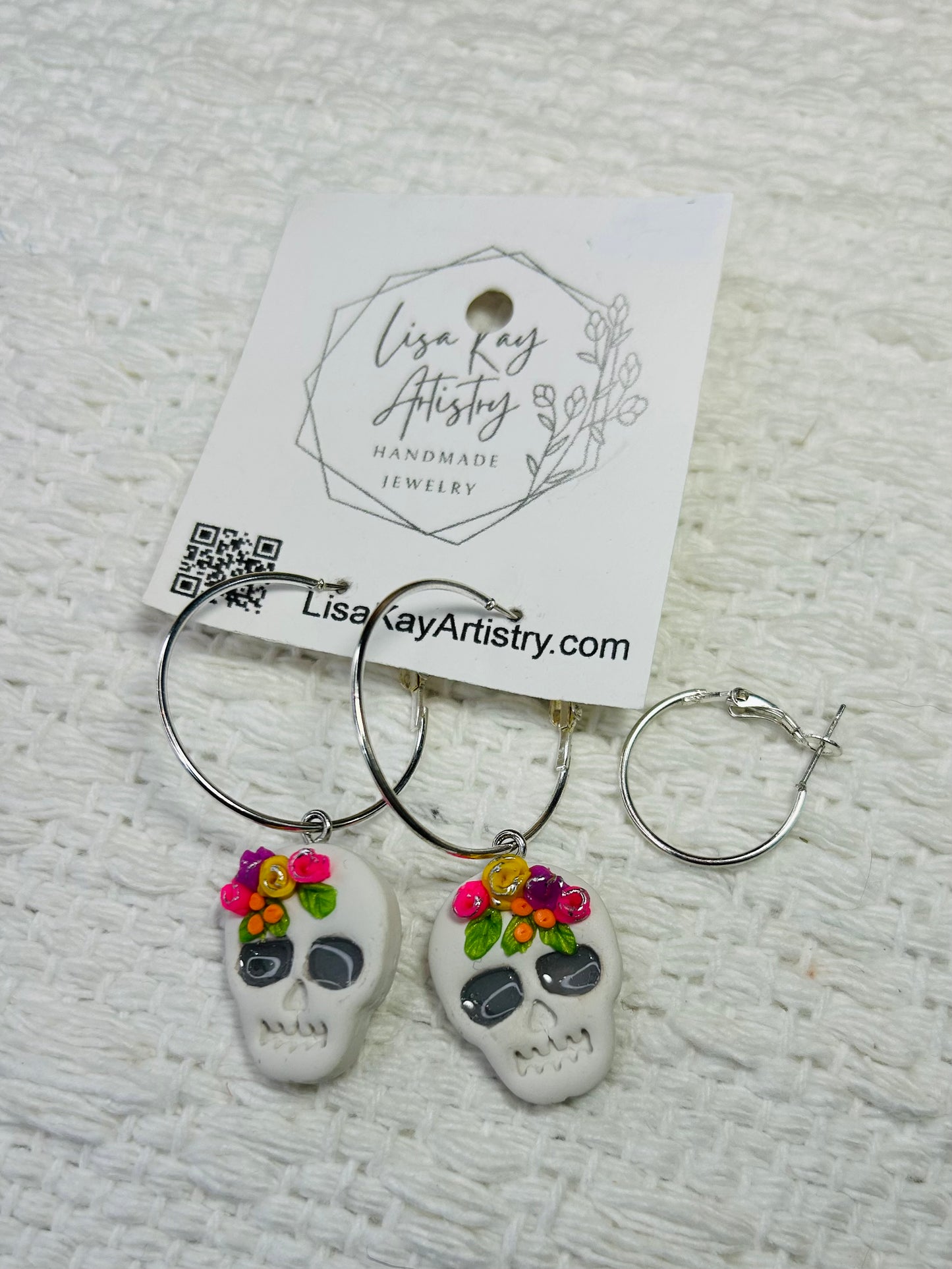 Sugar Skull Hoops or Dangles