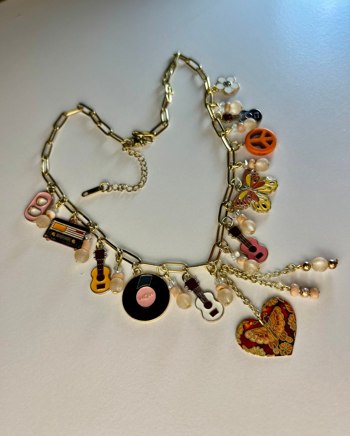 70s Style Charm Necklace