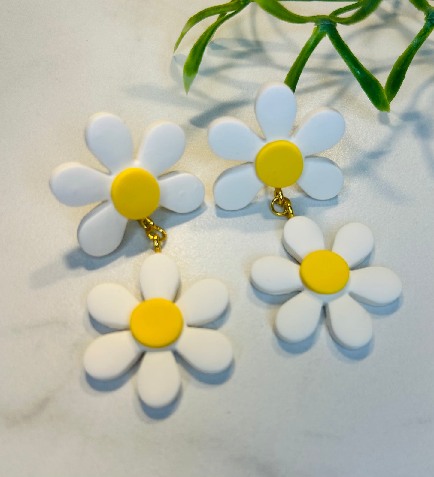 Double Daisy Dangles