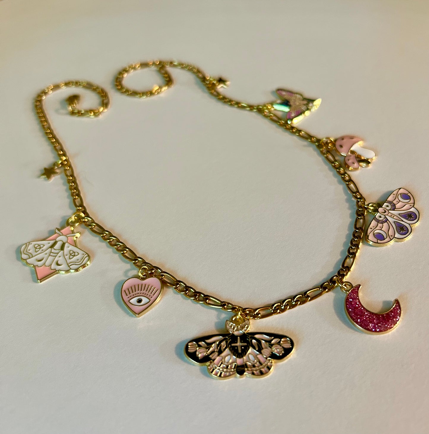 Lunar Blush Charm Necklace