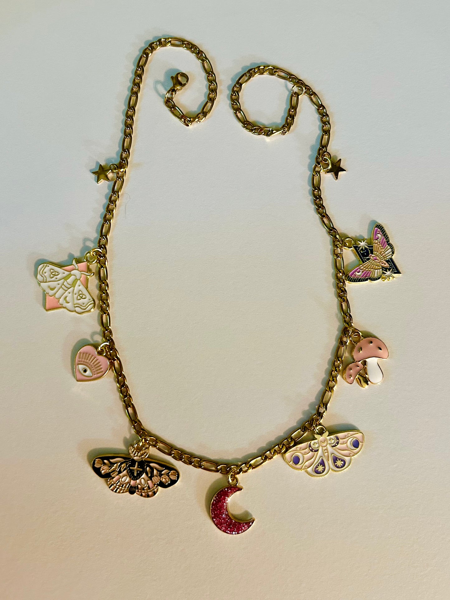 Lunar Blush Charm Necklace