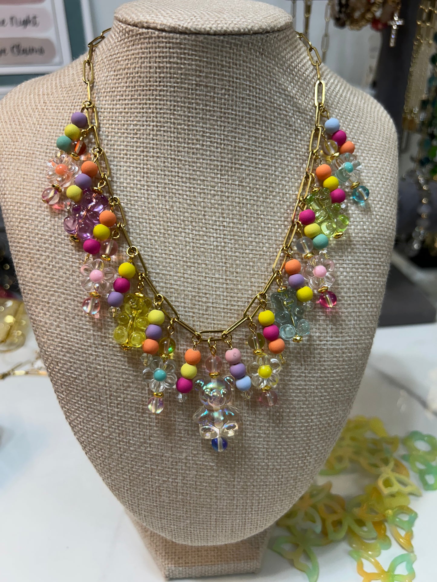 Gummy Bear Necklace - 21 Charms