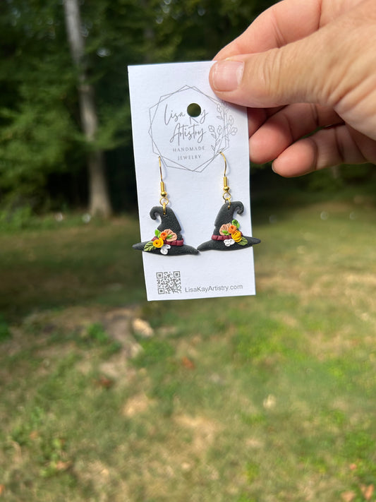 Floral Witch Hat Dangles
