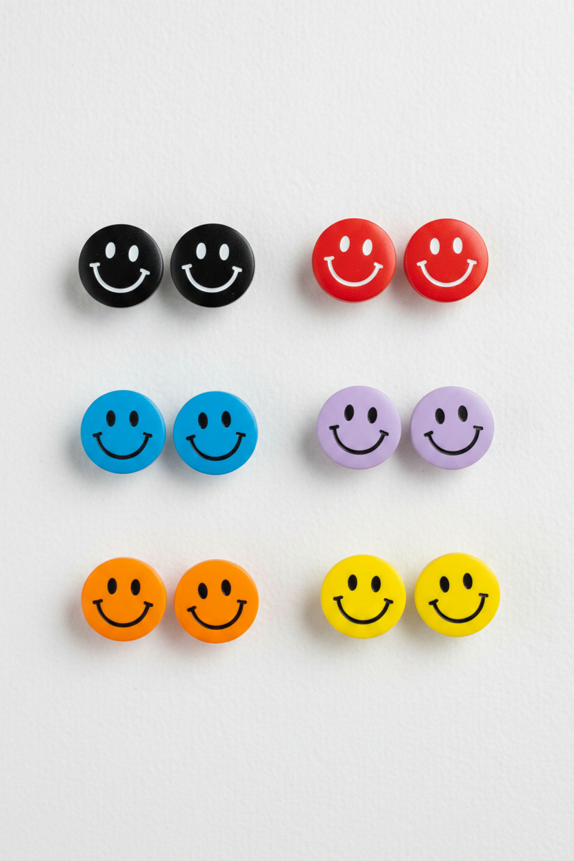 Smile Face Studs