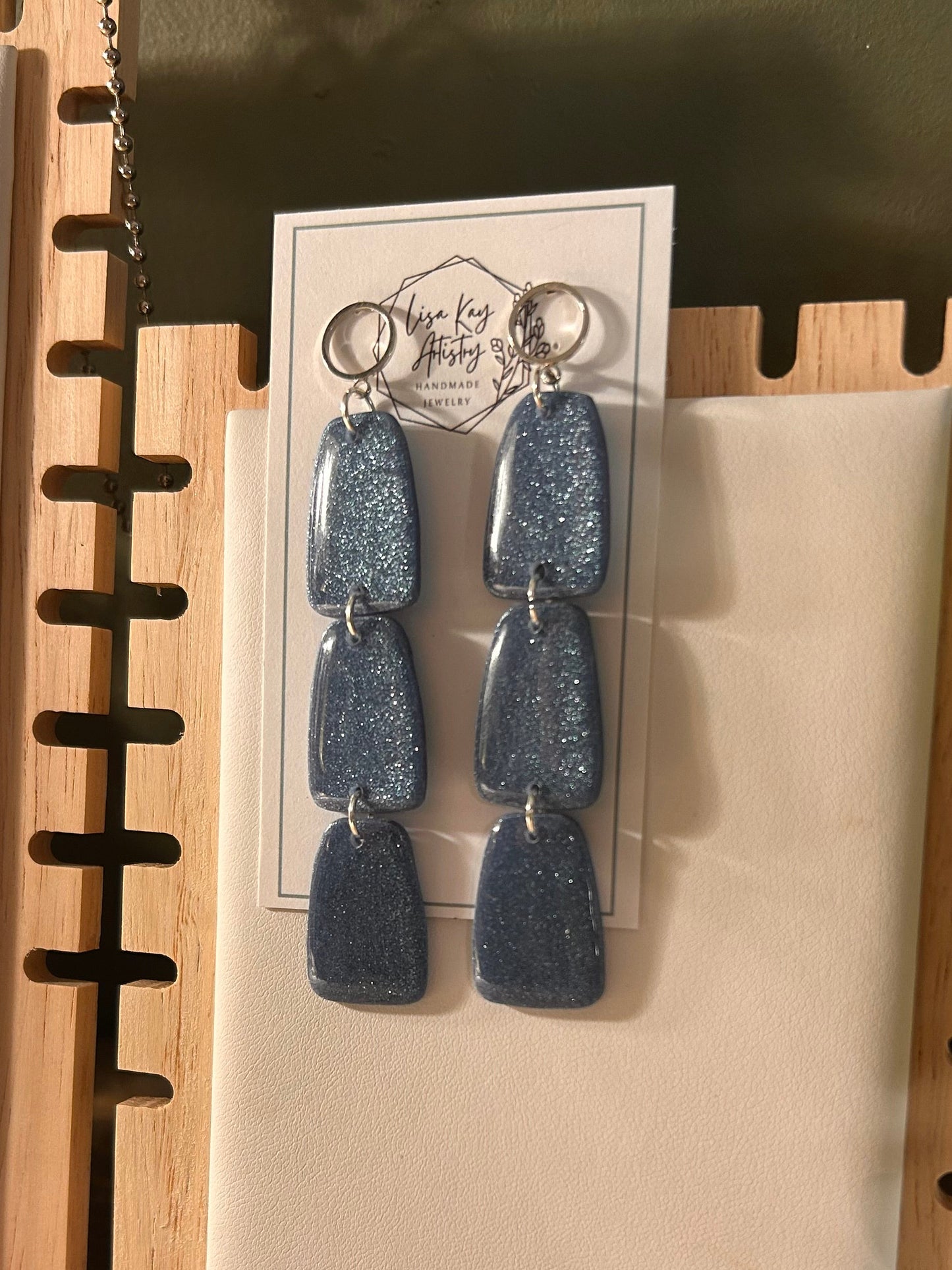 Statement Northern Lights Steel Blue Dangles