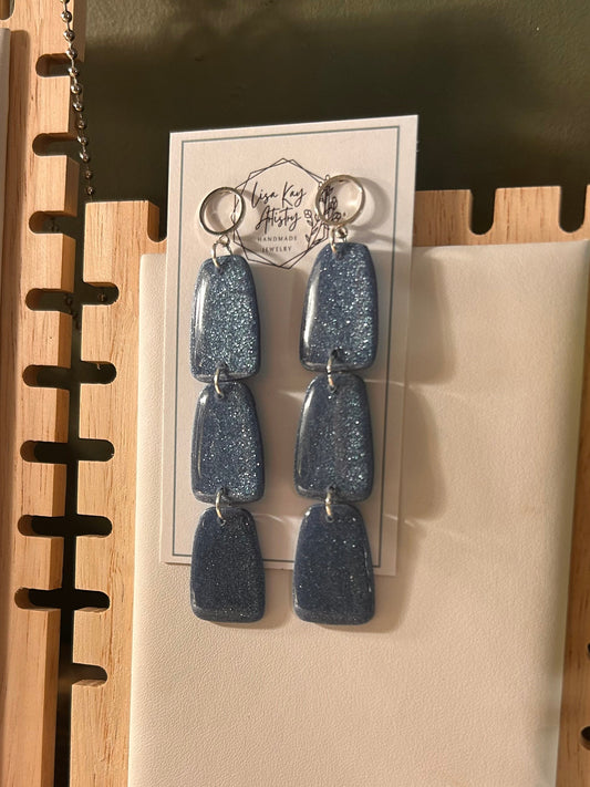 Statement Northern Lights Steel Blue Dangles