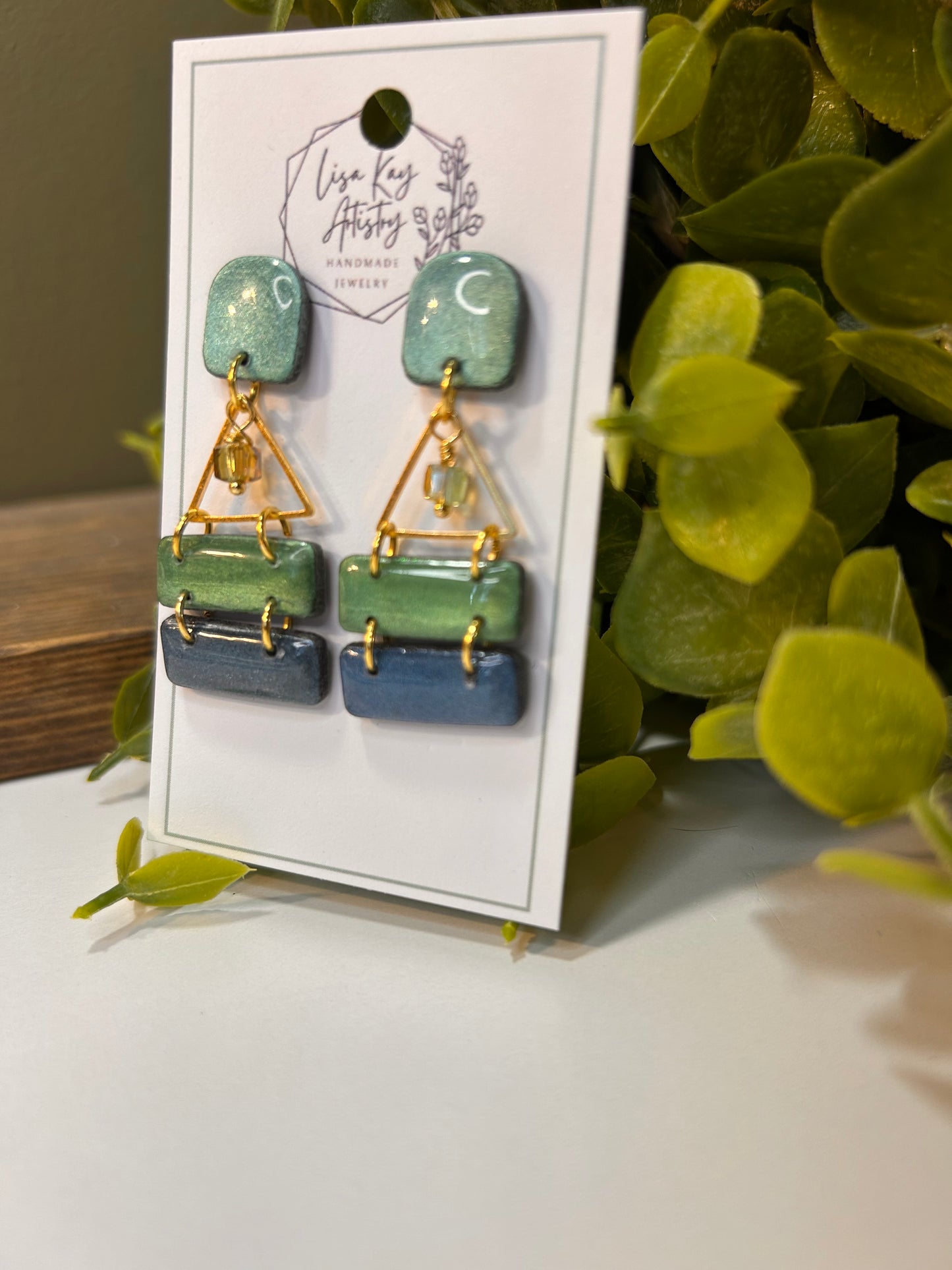 Geometry Beaded 3 Piece Dangle