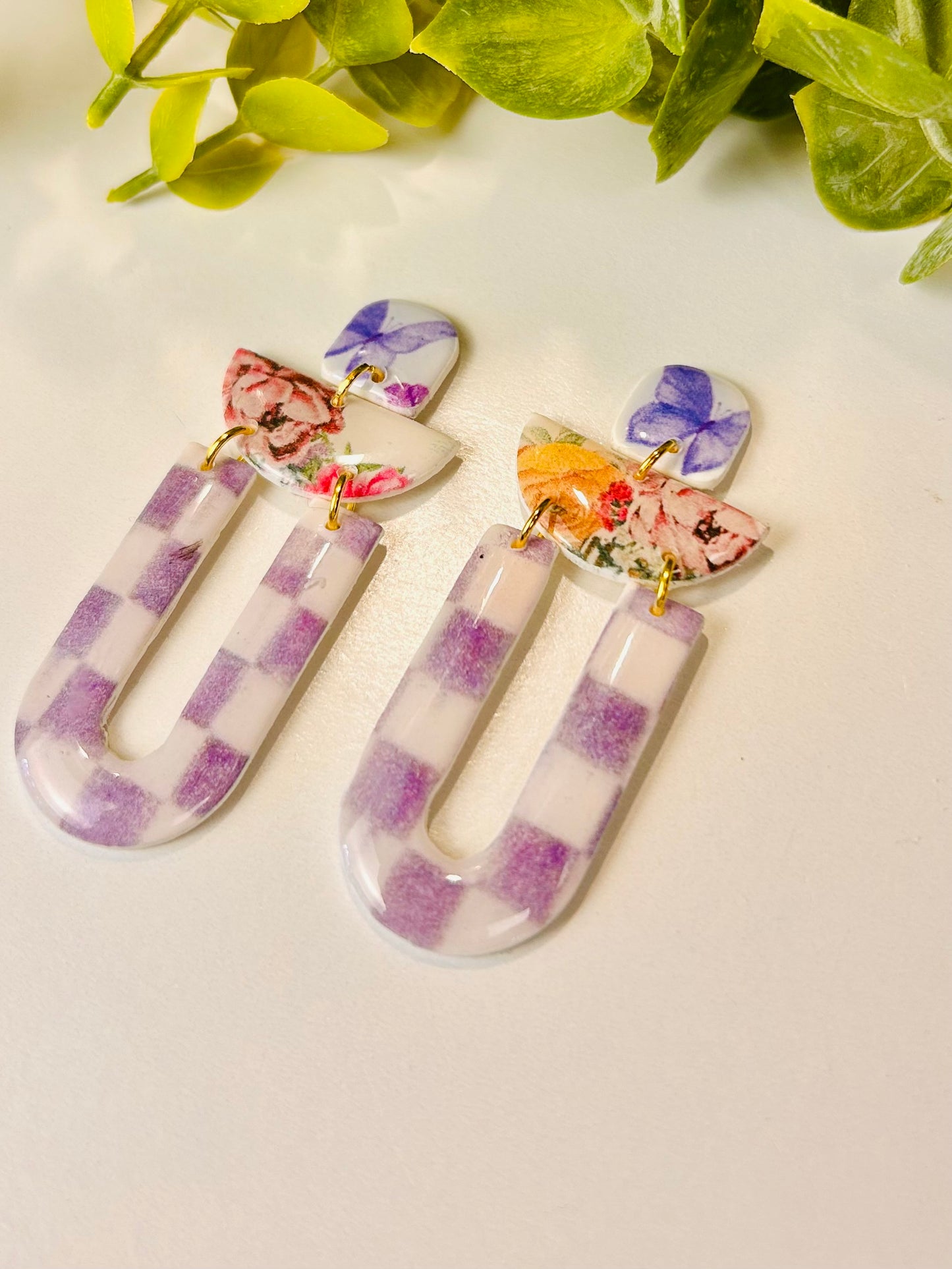 Checker Arch Dangle Purple