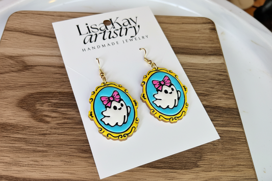 Dopamine Specter Cameo Dangle Earrings