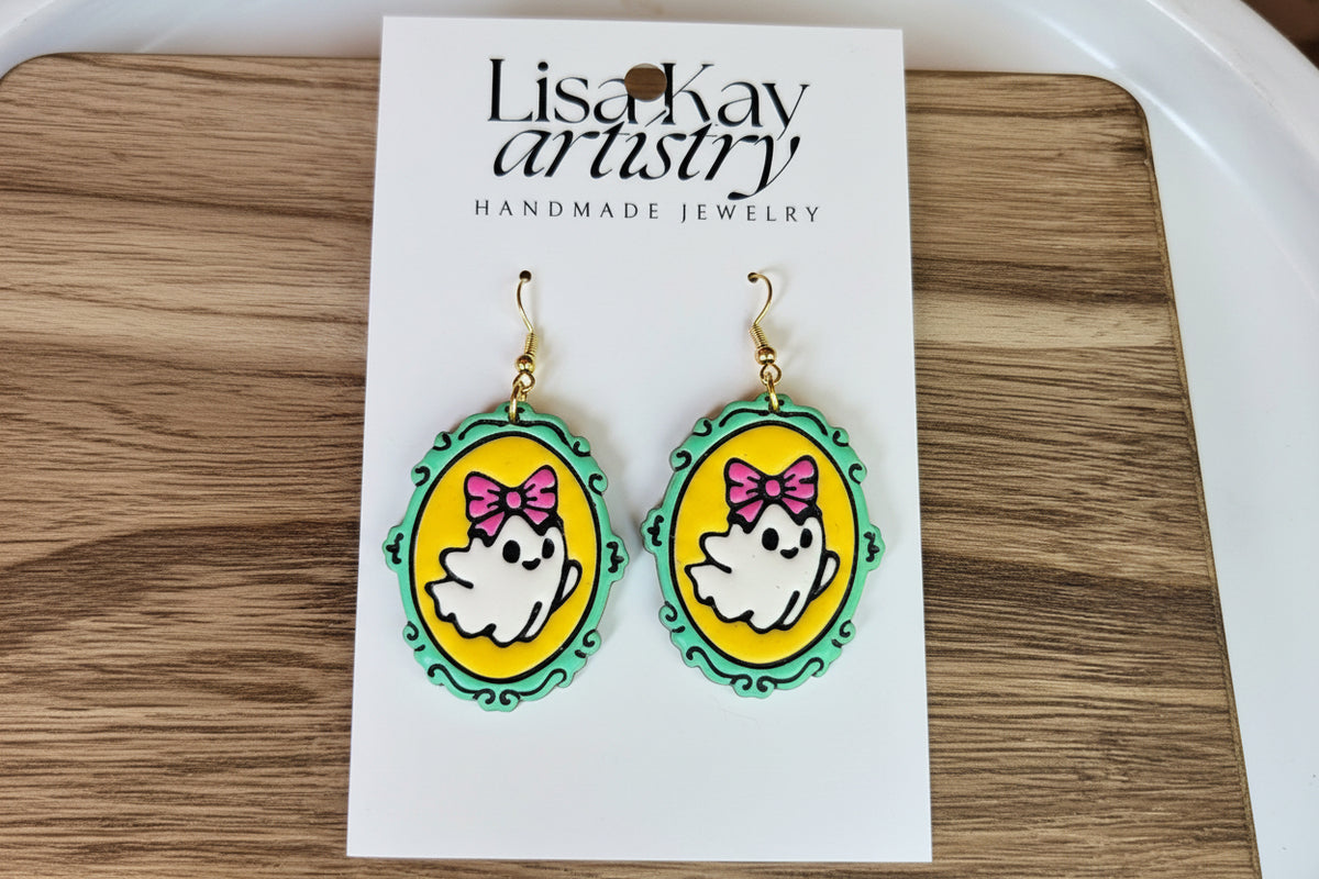 Dopamine Specter Cameo Dangle Earrings