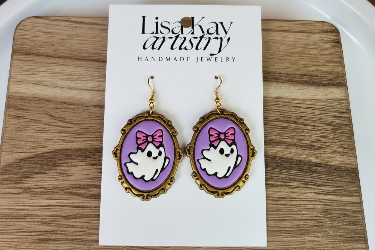 Dopamine Specter Cameo Dangle Earrings