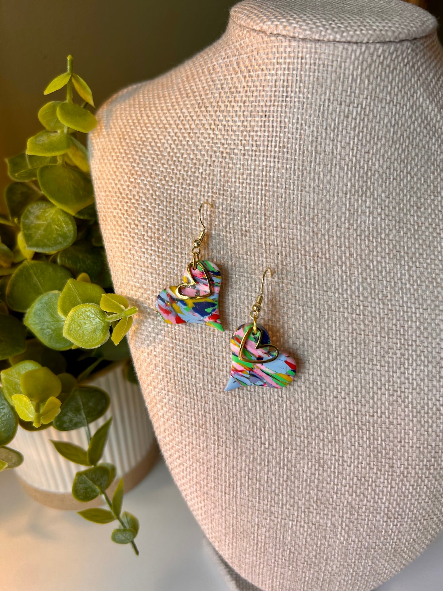 Rainbow Hearts and Charms Dangles