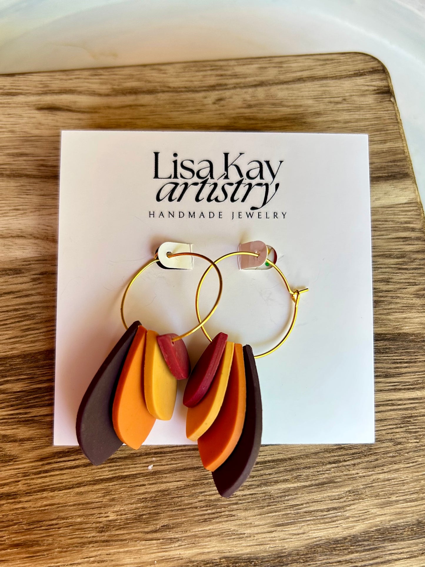 Multicolor Fall Hoops