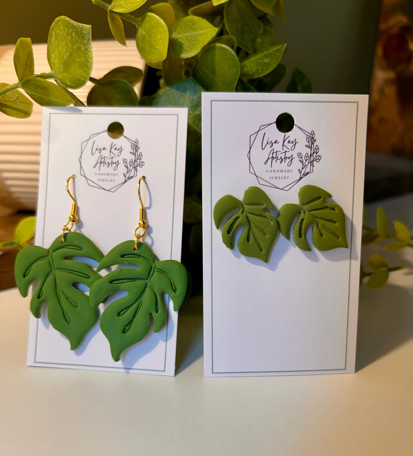 Monstera Dangles or Studs