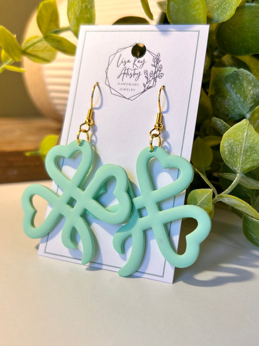 Mint Shamrocks dangles