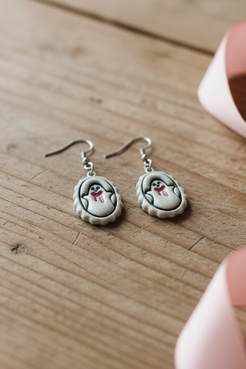 Pearl Ghost Cameo Earrings or Charms