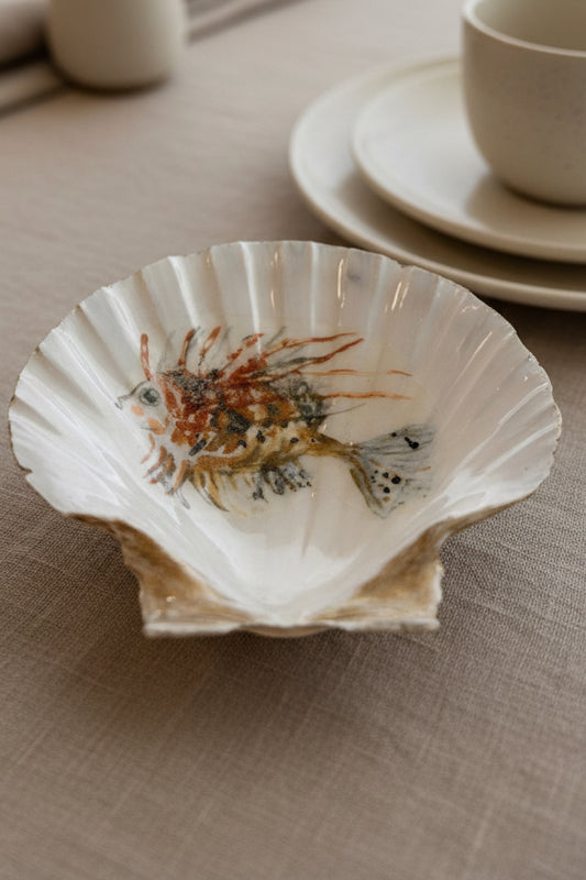 Shell Trinket Dish Lion Fish