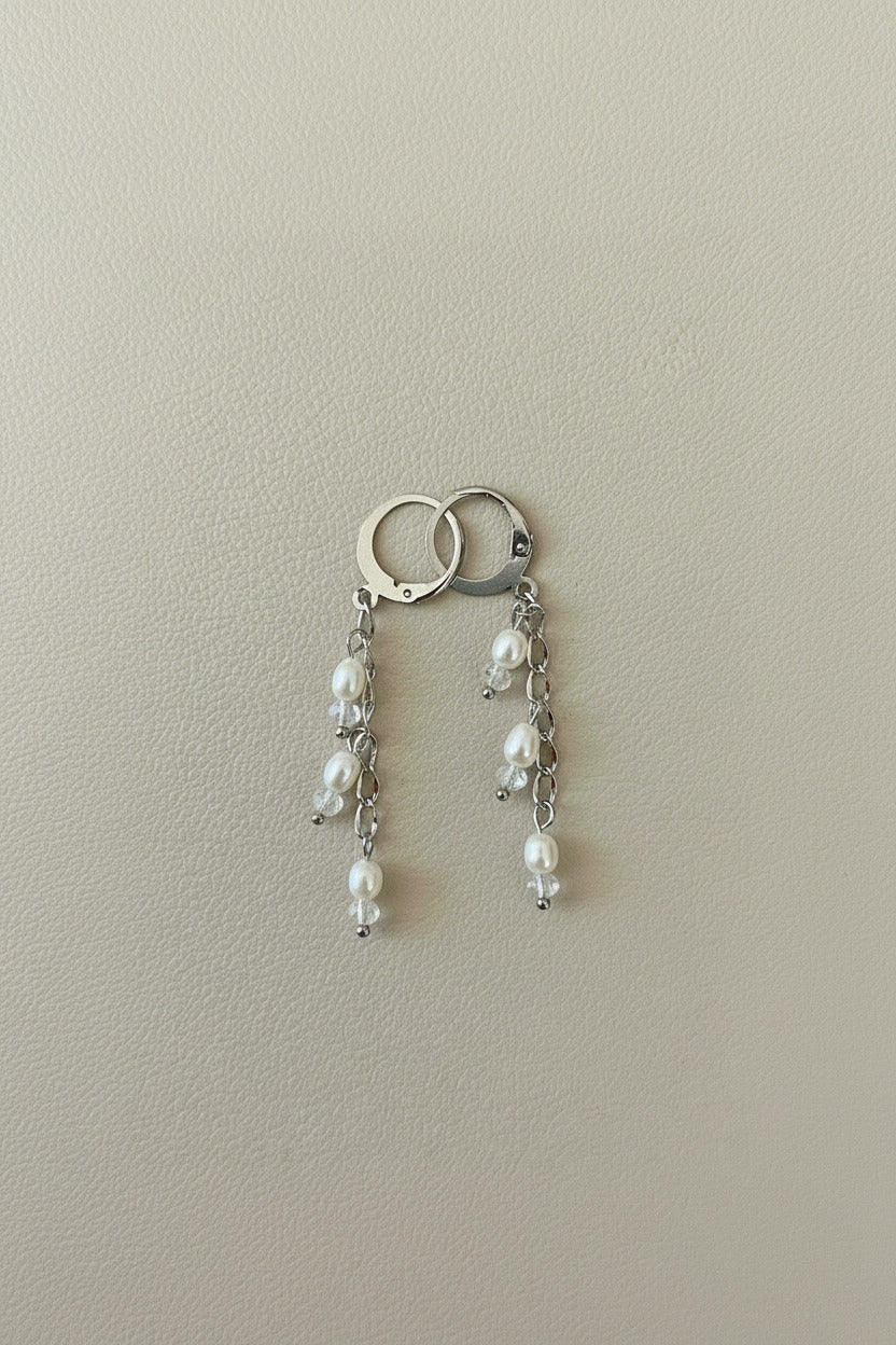 Pearl Earrings in Stainless Steel