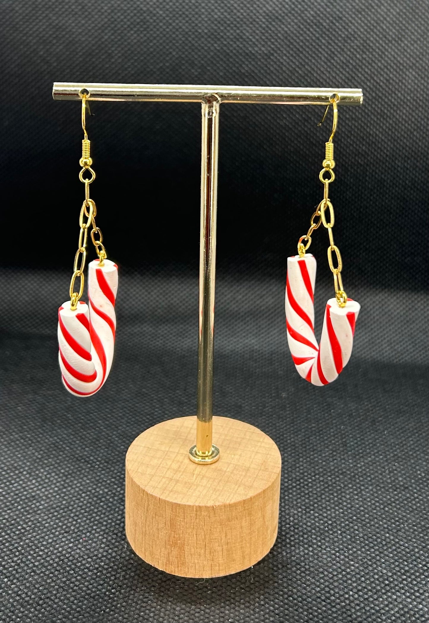 Candy Cane Dangle Earrings