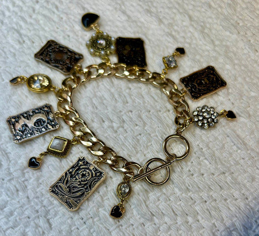 Tarot Charm Bracelet Mix Metals