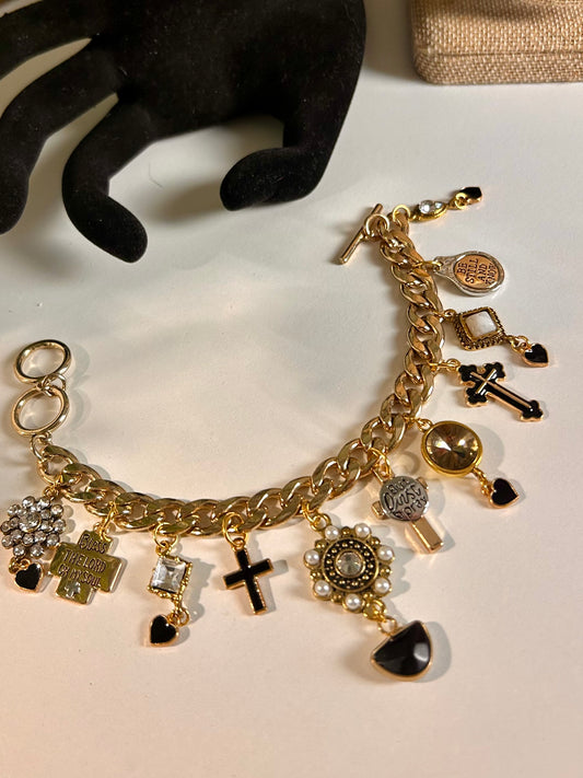 Tarot Charm Bracelet Mix Metals