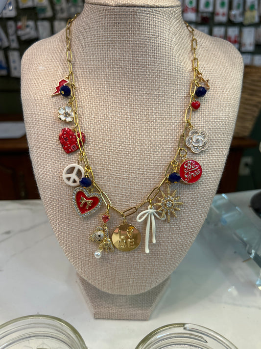 Patriotic Charm Necklace Promo Item - June