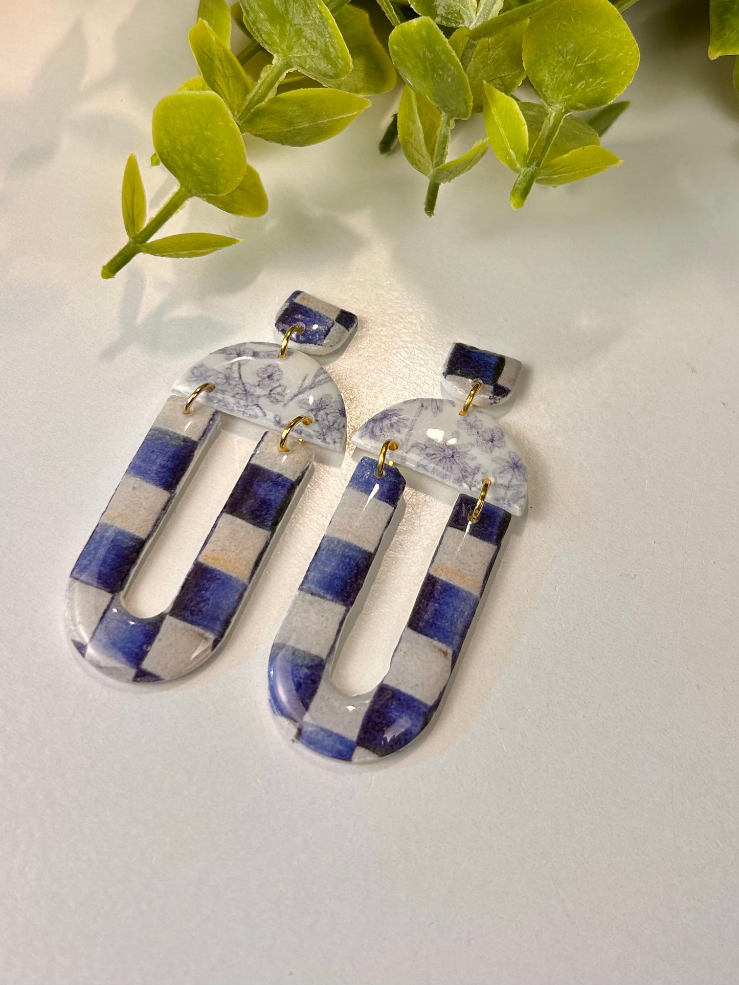 Checker Arch Dangle Blue