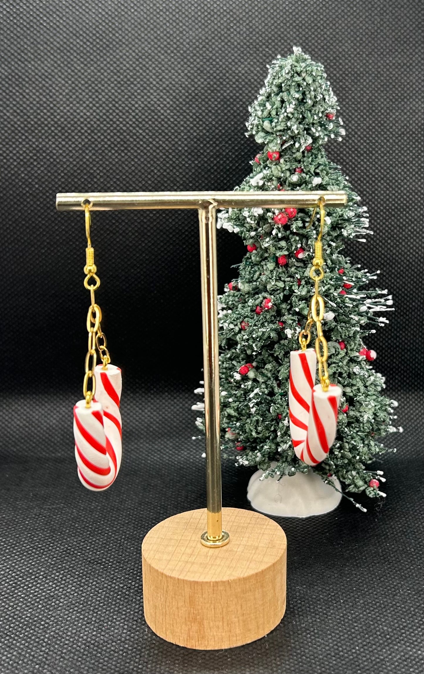 Candy Cane Dangle Earrings