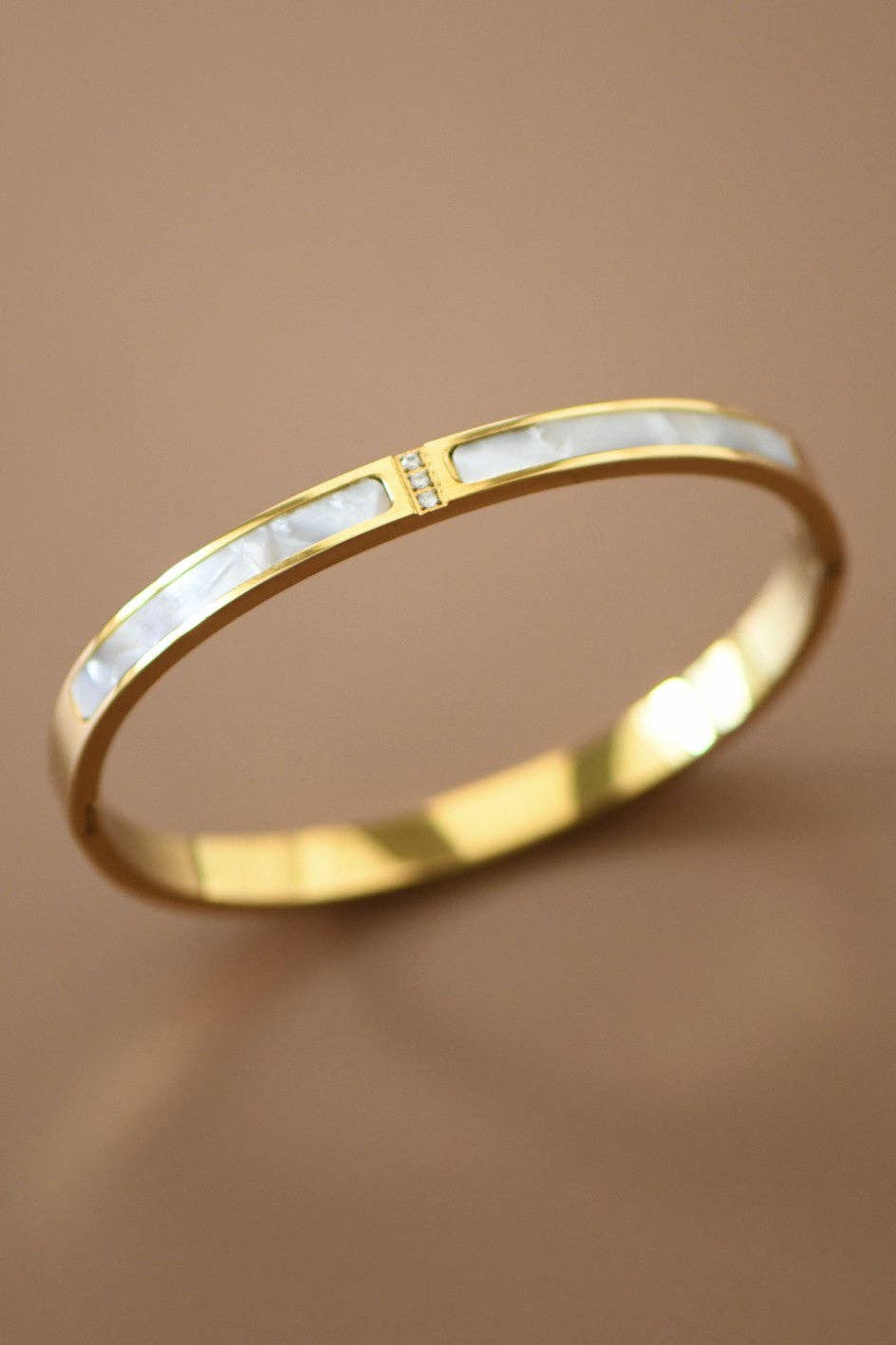 18K Gold Plated Waterproof Stainless Steel Bangle - 7493