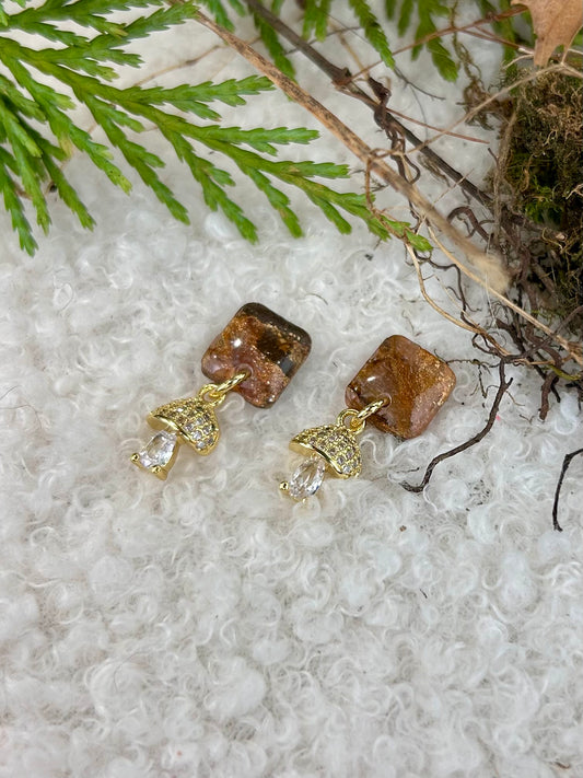 Forest Floor Micro mushroom Dangles