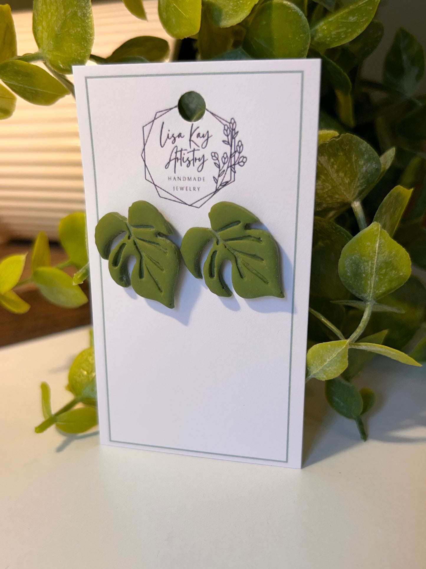 Monstera Dangles or Studs
