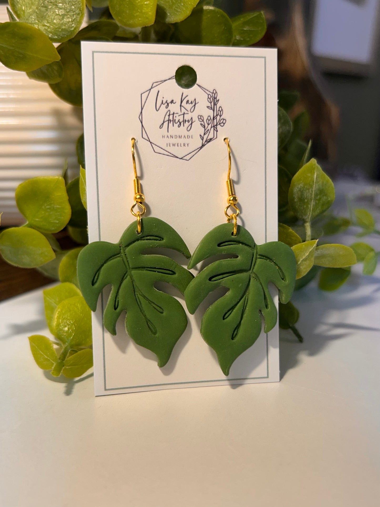 Monstera Dangles or Studs