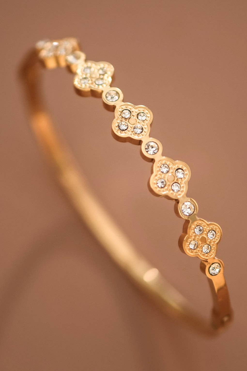 18K Gold PVD Plated Stainless Steel Bangle - 7726