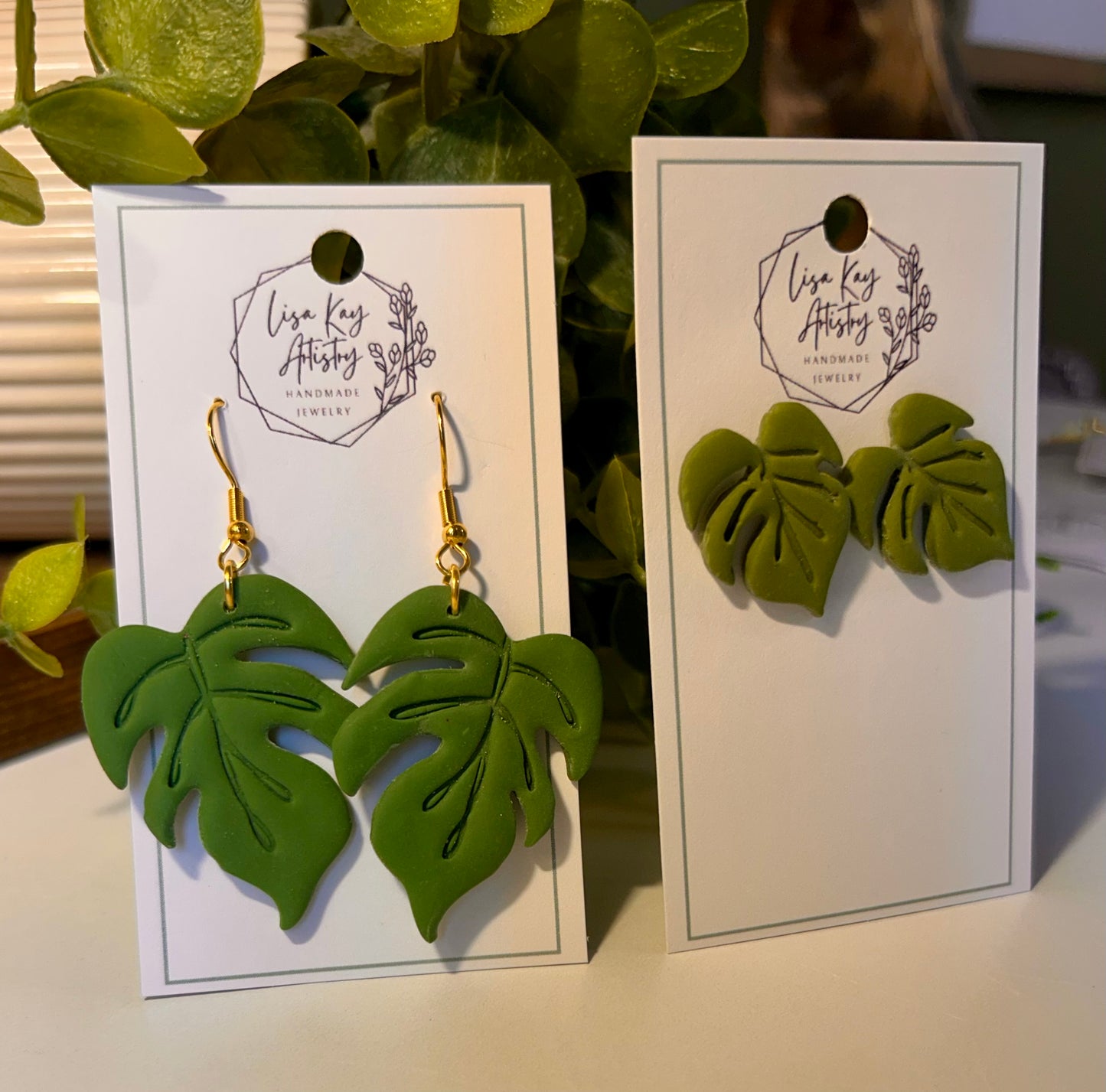 Monstera Dangles or Studs
