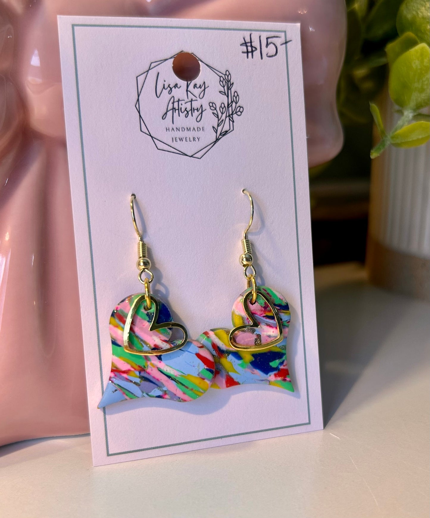 Rainbow Hearts and Charms Dangles